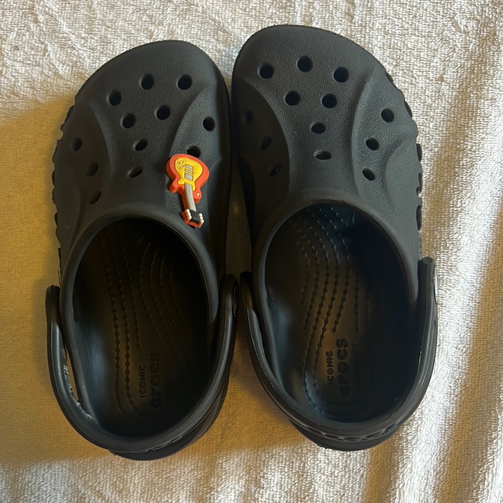 Size 10 crocs. Black